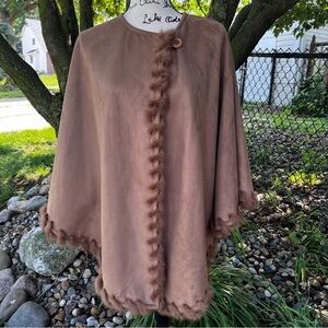 JONES NEW YORK SIGNATURE BROWN PONCHO CAPE ONE SIZE  NEW